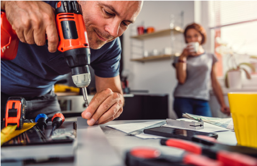 What are the uses of cordless drills in the home improvement project?